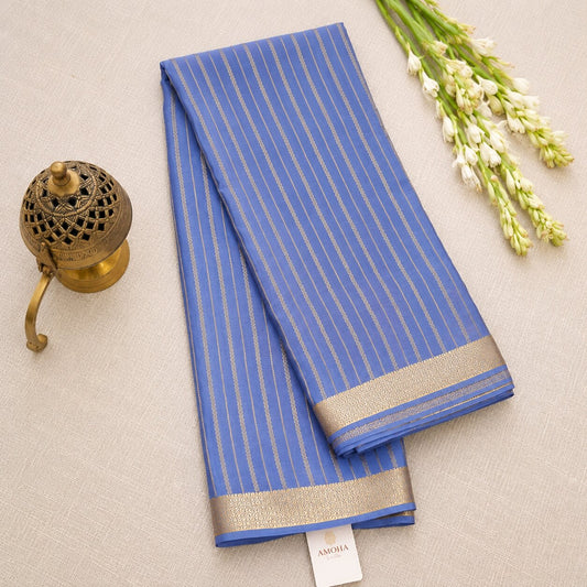 Light Blue - Pure Mysore Silk Saree